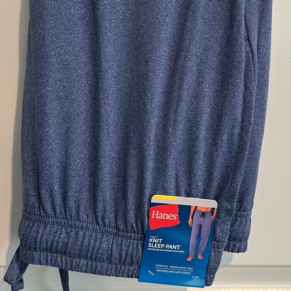 New-Hanes, men’s tagless knit sleep pants, super soft! Size l - Picture 2 of 3
